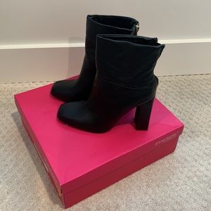 Heeled Black Zip Bootie - 7.5